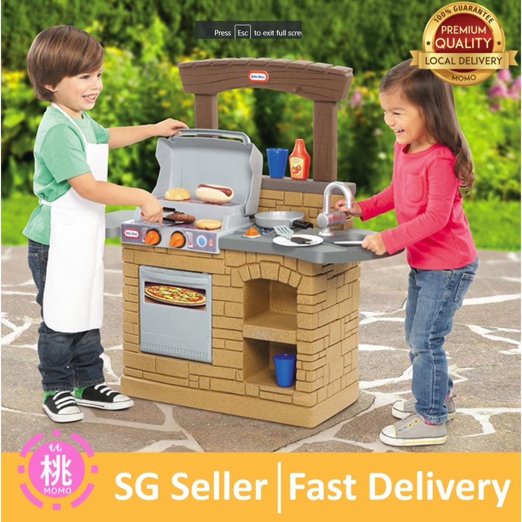 Little Tikes Cook and Play Outdoor BBQ , Brown - Momo Gadgets