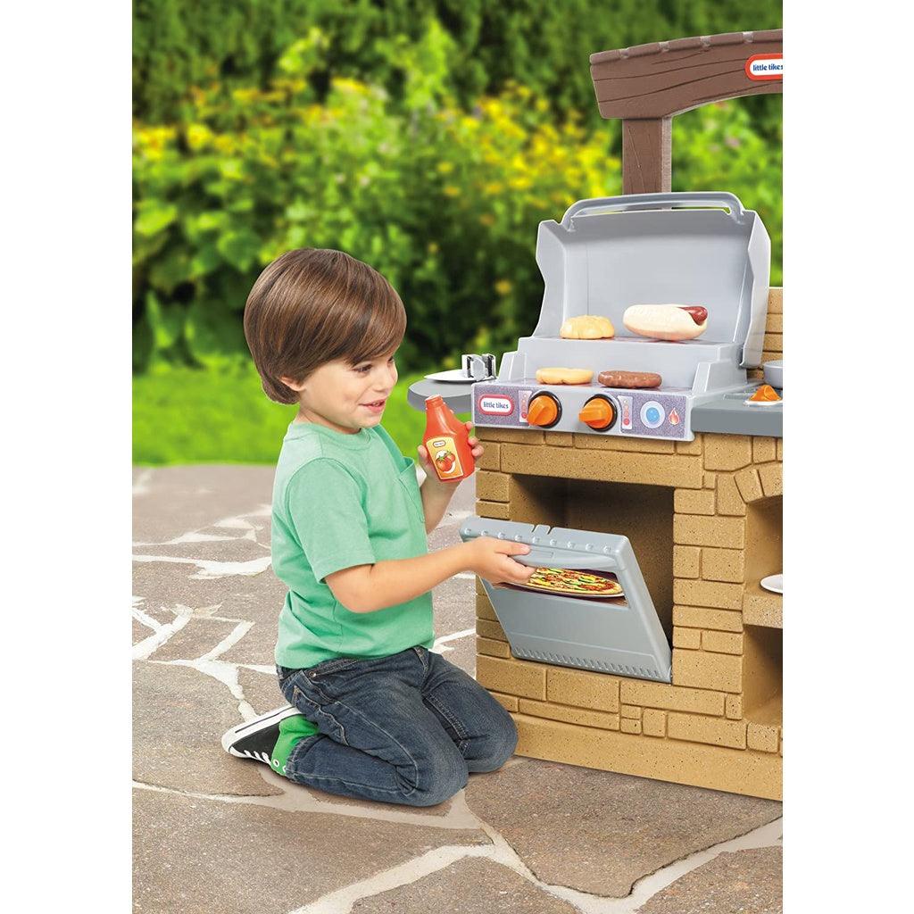 Little Tikes Cook and Play Outdoor BBQ , Brown - Momo Gadgets