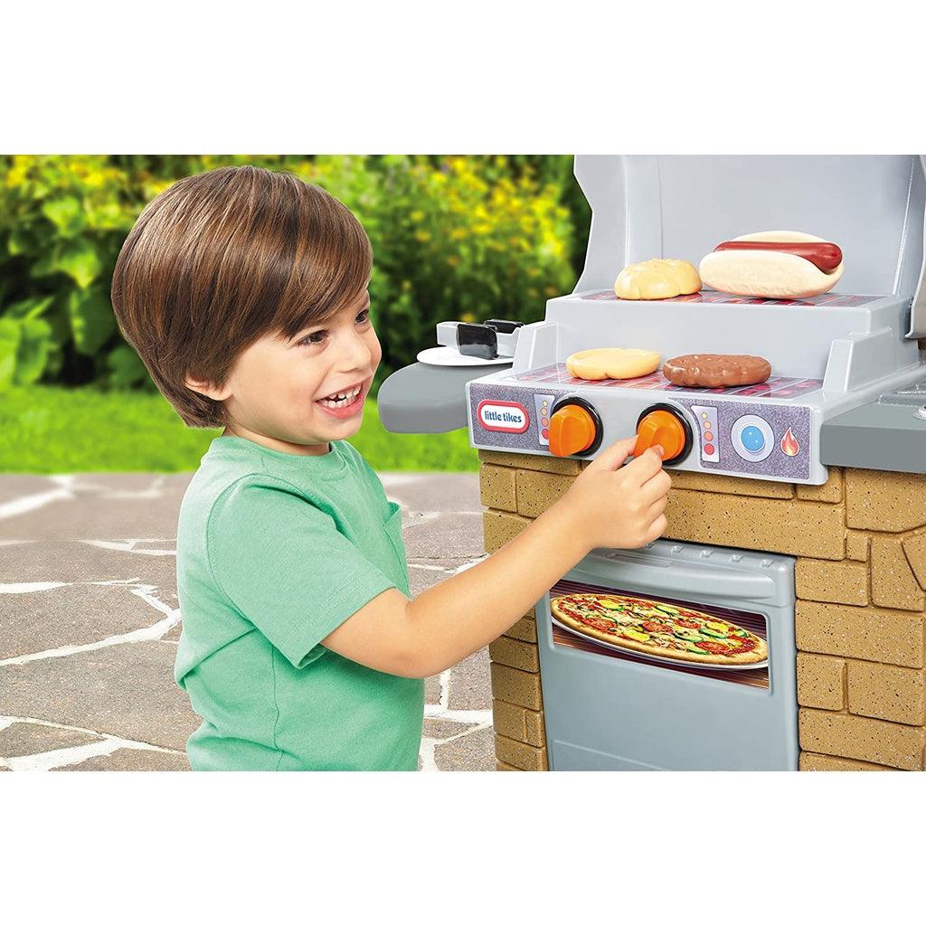 Little Tikes Cook and Play Outdoor BBQ , Brown - Momo Gadgets