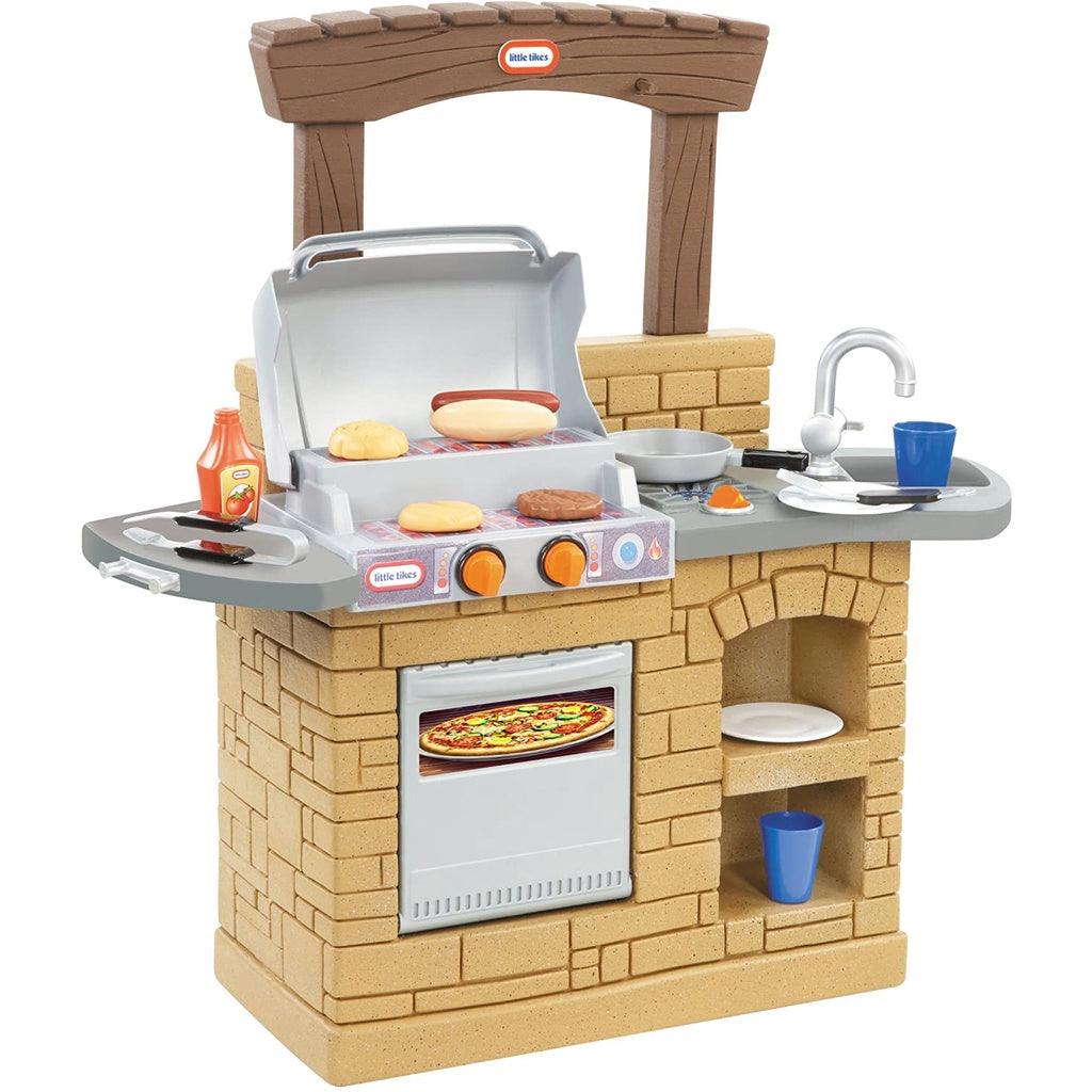 Little Tikes Cook and Play Outdoor BBQ , Brown - Momo Gadgets