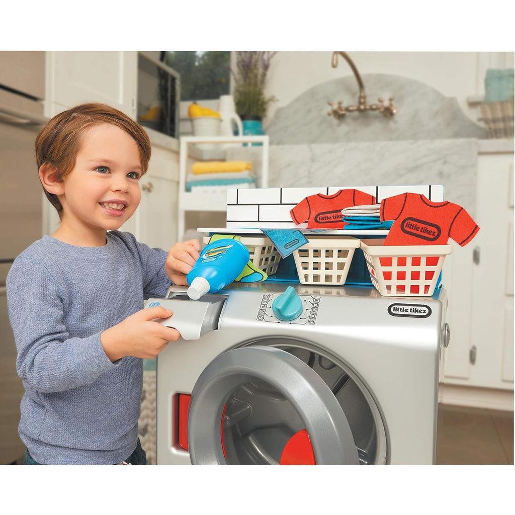 Little Tikes First Washer Dryer - Interactive Toy Washing Machine with 11 Laundry Accessories, Ages 2+ - Momo Gadgets