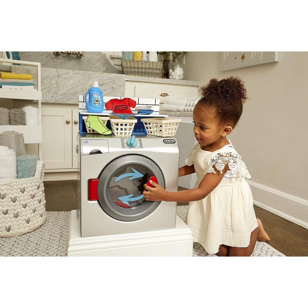 Little Tikes First Washer Dryer - Interactive Toy Washing Machine with 11 Laundry Accessories, Ages 2+ - Momo Gadgets