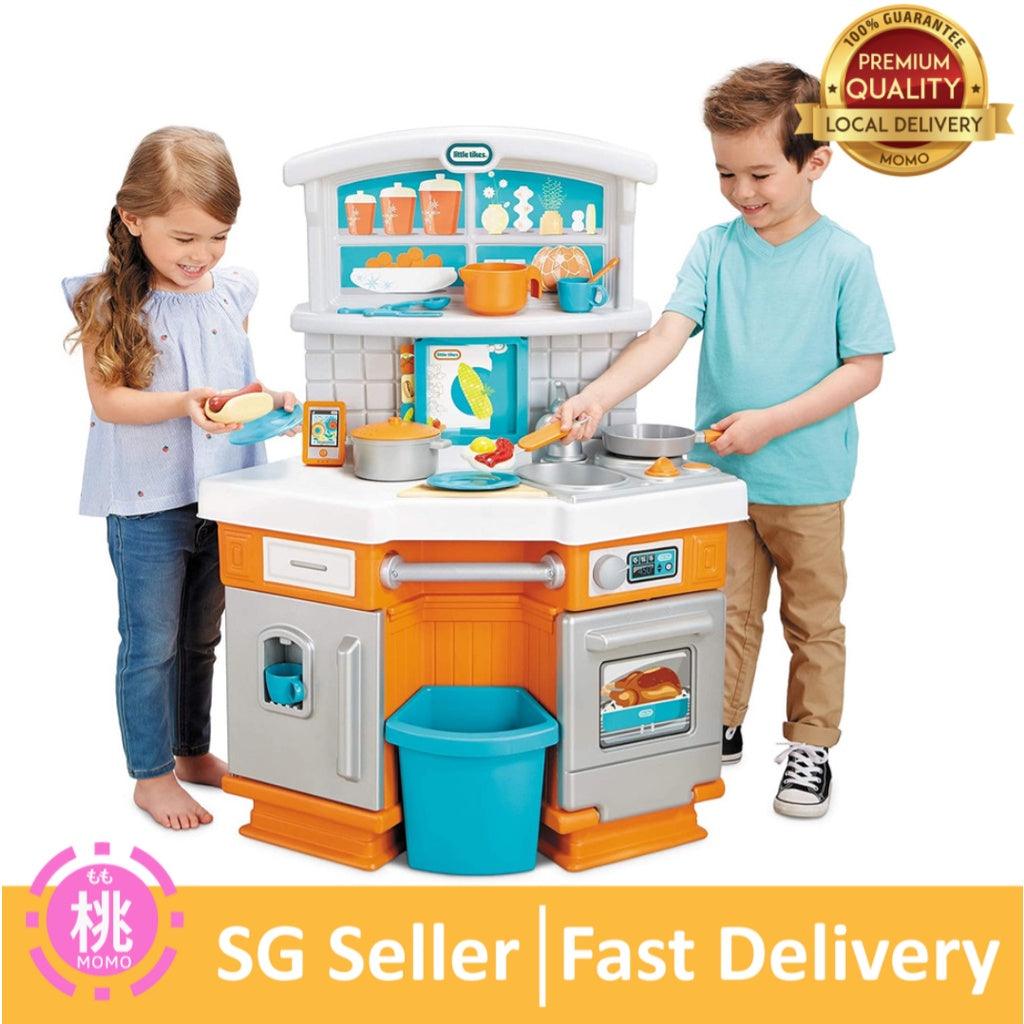 Little Tikes Home Grown Kitchen-Role Play Realistic Kitchen Real Cooking & Water Boiling Sounds - Momo Gadgets