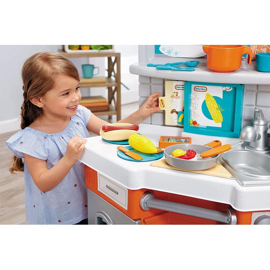 Little Tikes Home Grown Kitchen-Role Play Realistic Kitchen Real Cooking & Water Boiling Sounds - Momo Gadgets