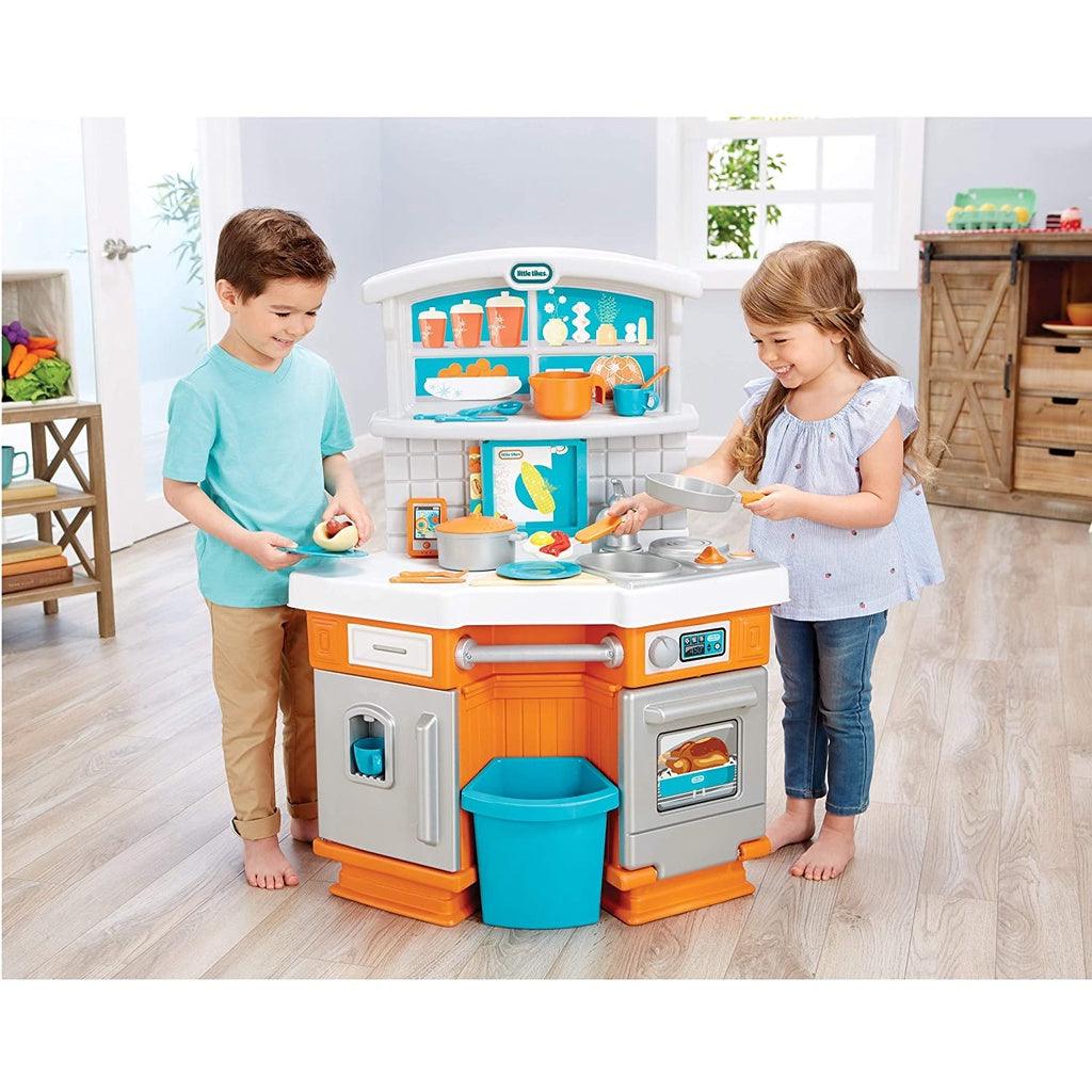 Little Tikes Home Grown Kitchen-Role Play Realistic Kitchen Real Cooking & Water Boiling Sounds - Momo Gadgets