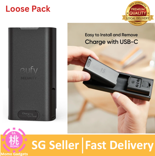 eufy Rechargeable Battery (Loose Pack) Quick-Release Battery Pack, Long-Lasting Backup Power, 6,500 mAh Capacity, Easy to Install and Remove, Compatible with eufy Video Doorbell E340