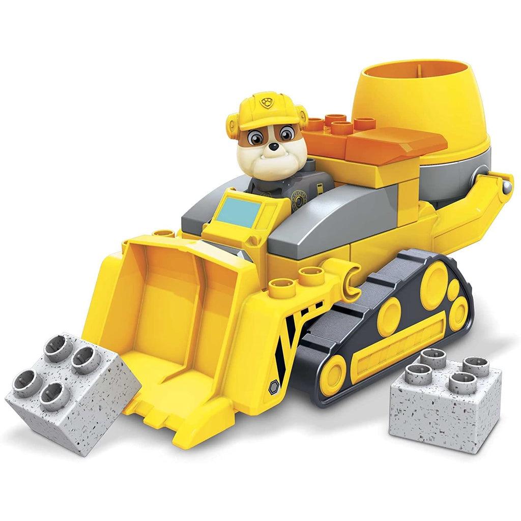 MEGA BLOKS Paw Patrol Rubble's City Construction Truck Toy Building Set With 16 Jr. Bricks and 1 Rubble Figure, Ages 3+ - Momo Gadgets