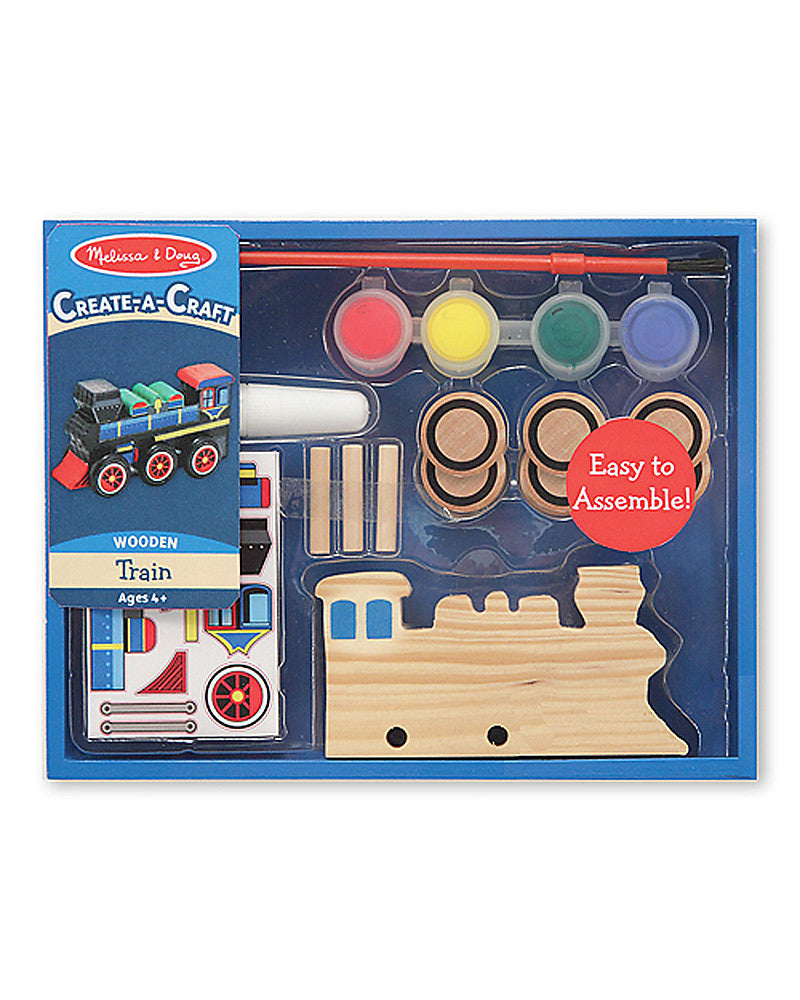 Melissa & Doug Decorate-Your-Own Wooden Train and Race Car Craft Kits