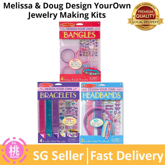 Melissa & Doug 8108 Design Your Own Jewelry Making Kits - Bangles, Headbands, and Bracelets - Momo Gadgets