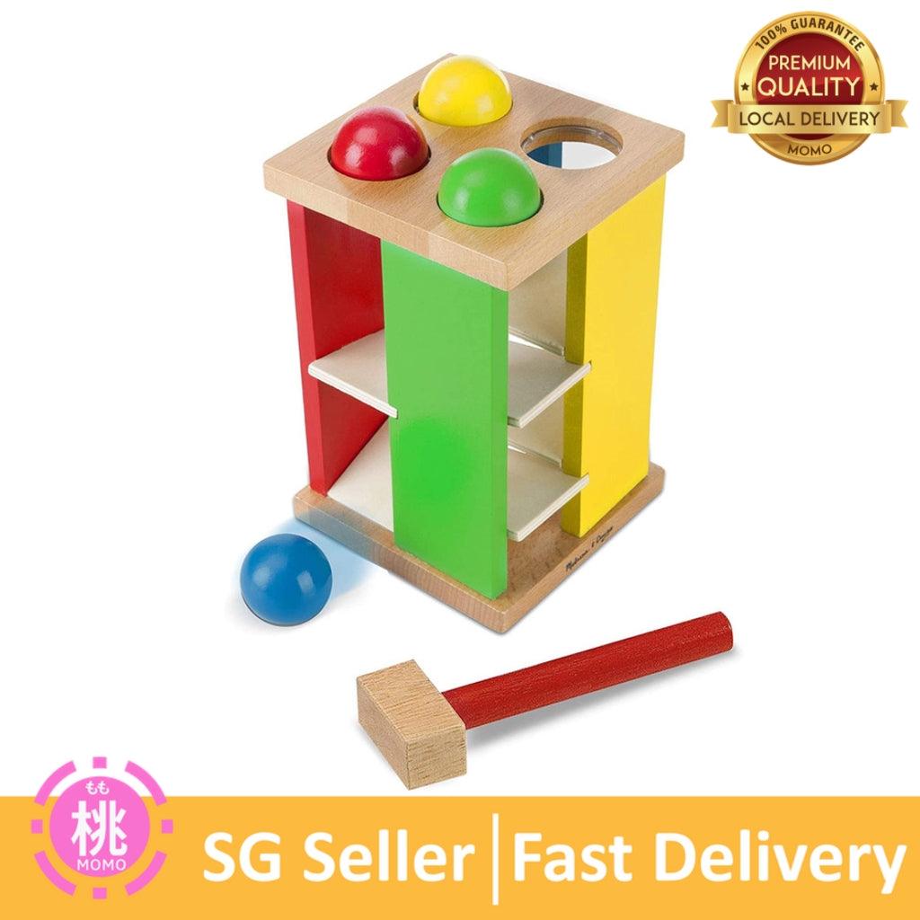 Melissa & Doug Deluxe Pounding Bench Wooden Toy with Mallet, Baby & Toddler Toys (Bench or Tower Option) - Momo Gadgets