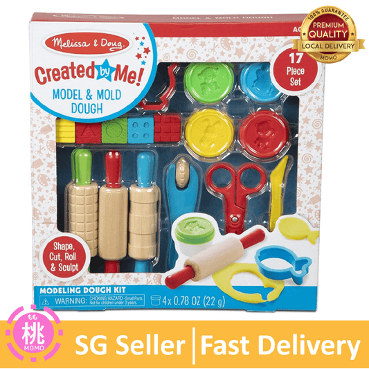 Melissa and Doug Model and Mold Modeling Dough Kit, Multicolor, 14 and17 Piece Option - Momo Gadgets