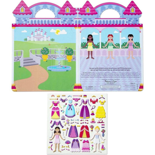 Melissa and Doug Puffy Sticker Activity Books Set: Princess, Mermaid, Fairy - 180+ Reusable Stickers, Ages 4+ - Momo Gadgets