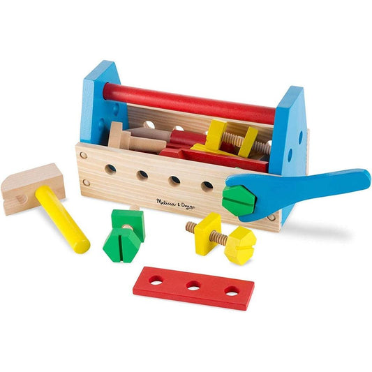 Melissa and Doug Take Along Tool Kit Wooden Construction Toy (24 pcs) - Momo Gadgets