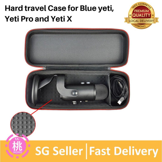 Microphone Shock resistance Case Compatible with Blue Yeti and blue yeti X Premium USB Mic, Carrying Storage Holder - Momo Gadgets
