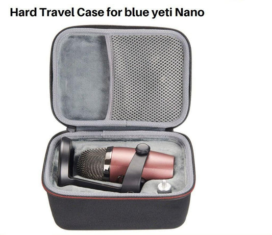 Microphone Shock resistance Case Compatible with Blue Yeti Nano Premium USB Mic, Carrying Storage Holder - Momo Gadgets