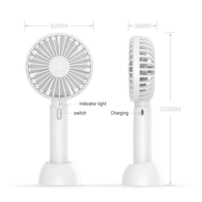 Mini X1 Rechargeable Table Charging Fan Stand , Speed Control Plastic Outdoor Handy Portable Hand Stand Fan - Momo Gadgets