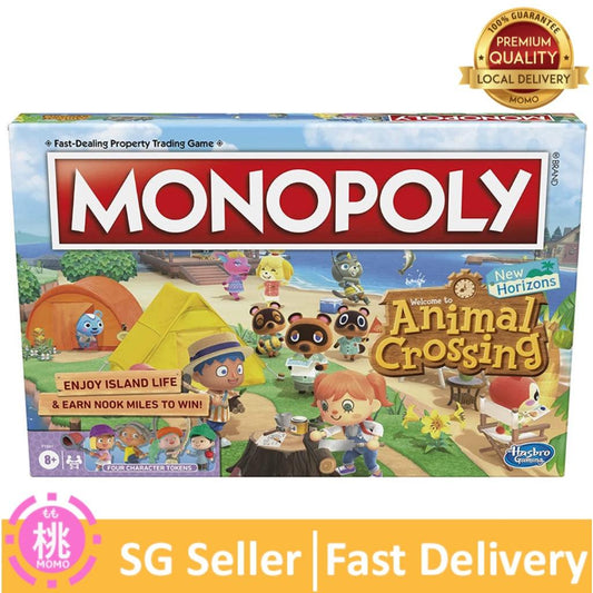 MONOPOLY Animal Crossing New Horizons Edition Board Game for Kids Ages 8 and Up, for 2-4 Players - Momo Gadgets