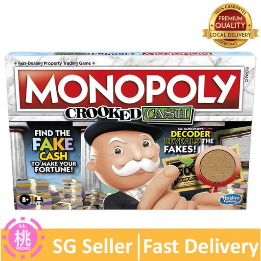 MONOPOLY Crooked Cash / Decoder Board Game for Families and Kids Ages 8 and Up - Momo Gadgets
