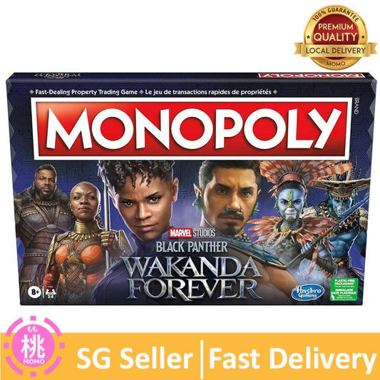 MONOPOLY Marvel Studios' Black Panther - Wakanda Forever Edition Board Game, Game for 2-6 Players - Momo Gadgets