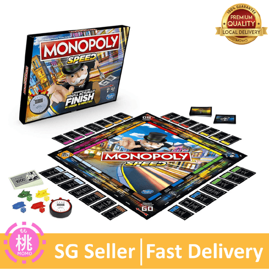 Monopoly Speed Board Game, Ages 8 and Up, Game for 2-4 Players - Momo Gadgets