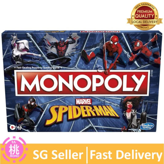 Monopoly SpiderMan, for kids 8 and up, 6 players - Momo Gadgets