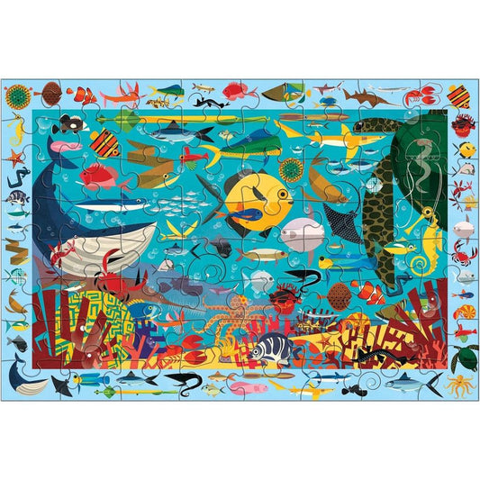 Mudpuppy Ocean Life Search & Find Puzzle / Rainforest Glow-in-The-Dark Puzzle - Momo Gadgets