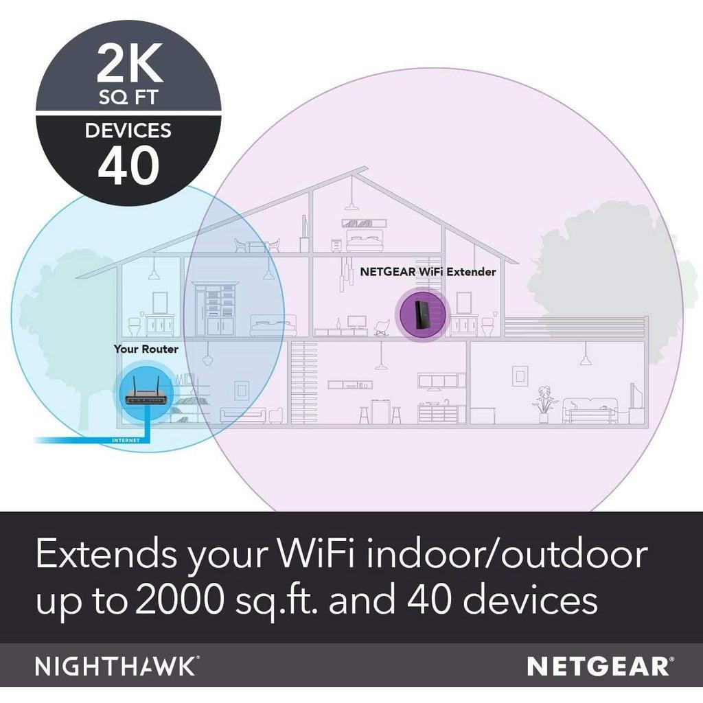 NETGEAR Nighthawk X6 AC2200 Tri-Band Mesh WiFi Extender - EX7700 Range Extender WiFi Extender Booster - Momo Gadgets