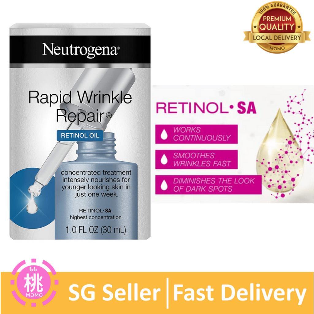 Neutrogena Rapid Wrinkle Repair Anti-Wrinkle Retinol Face Serum Oil , Anti-Wrinkle Serum To Remove Dark Spots, 30ml - Momo Gadgets