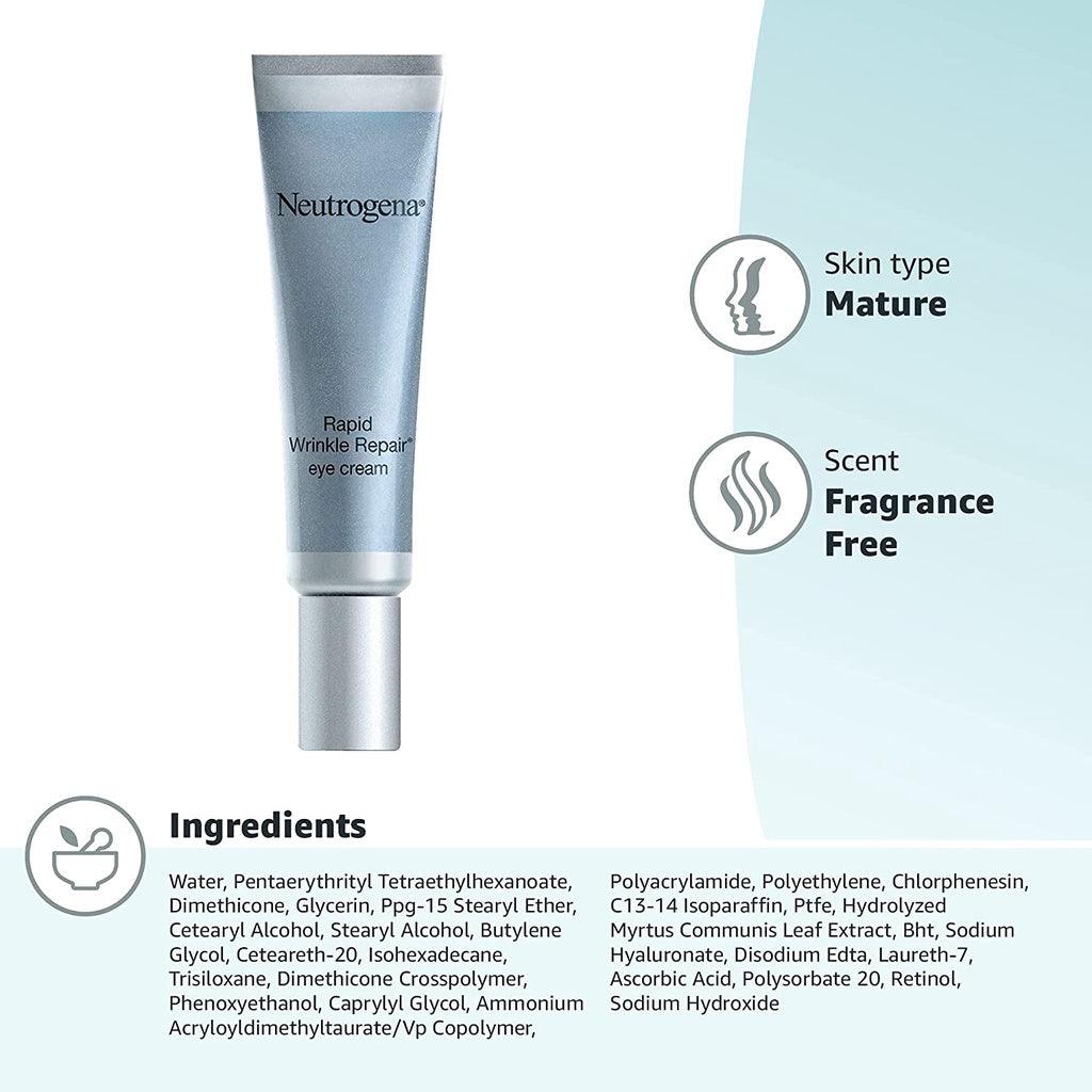 Neutrogena Rapid Wrinkle Repair Retinol Anti-Wrinkle Eye Cream for Dark Circles, Daily Eye Wrinkle Cream - Momo Gadgets