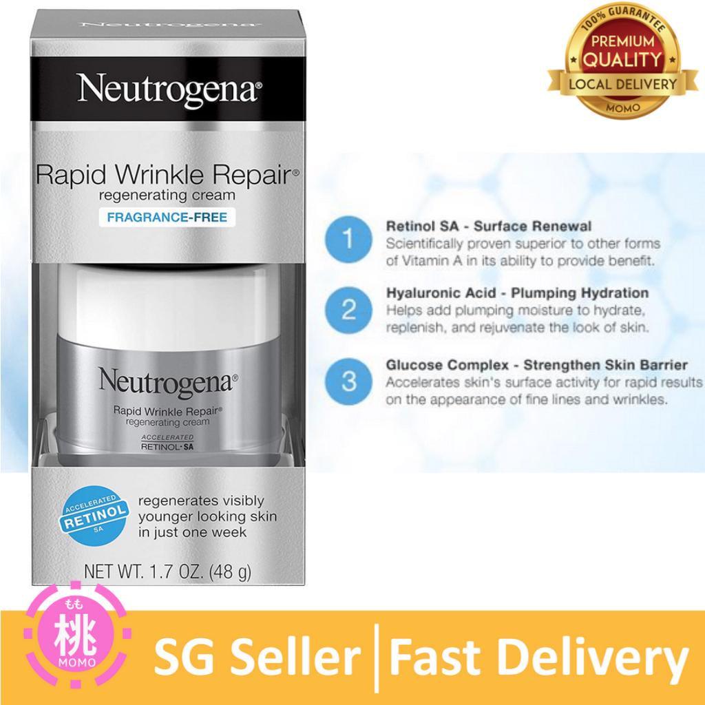 Neutrogena Rapid Wrinkle Repair Retinol Cream , Anti-Wrinkle Face & Neck Cream with Hyaluronic Acid & Retinol , 48g - Momo Gadgets