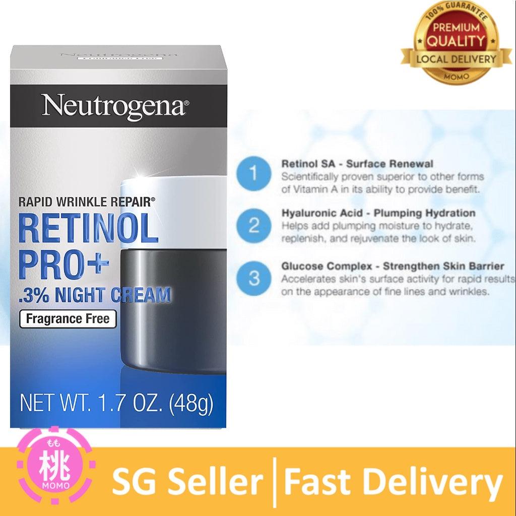 Neutrogena Rapid Wrinkle Repair Retinol Cream , Anti-Wrinkle Face & Neck Cream with Hyaluronic Acid & Retinol , 48g - Momo Gadgets