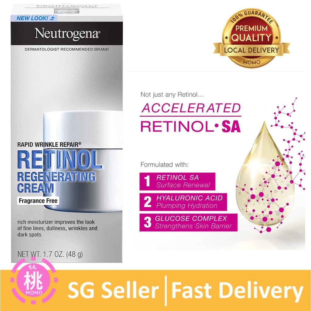 Neutrogena Rapid Wrinkle Repair Retinol Cream , Anti-Wrinkle Face & Neck Cream with Hyaluronic Acid & Retinol , 48g - Momo Gadgets