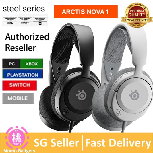 NEW SteelSeries Arctis Nova 1 Multi-System Gaming Headset, Hi-Fi Drivers, Ultra Lightweight, PC, PS5/PS4, Switch, Xbox - Momo Gadgets