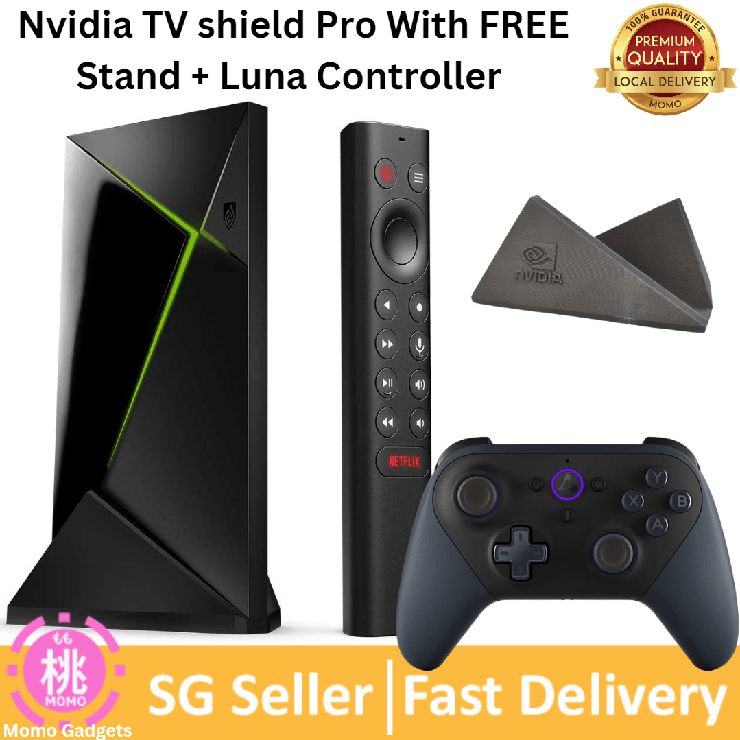 NVIDIA Shield TV Pro or Non Pro 4K HDR Streaming Media Player, 3GB RAM, 2X USB ( 2019 latest Version ) Non-pro option - Momo Gadgets