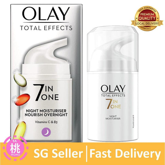 Olay Total Effects 7 in 1 Anti Ageing Night Firming Moisturiser, 50 ml (Pack of 1) - Momo Gadgets