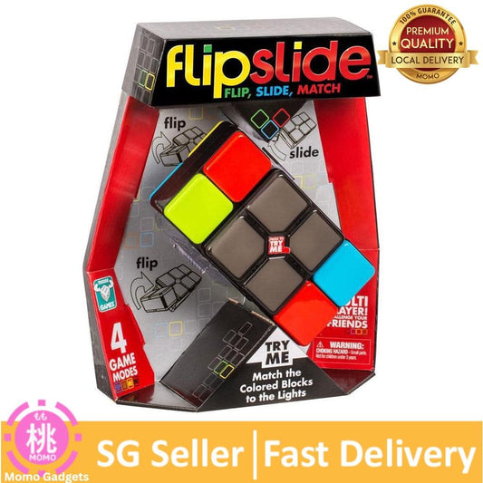 Oonies Flipslide Game, Electronic Handheld Game | Flip, Slide, and Match the Colors to Beat the Clock - Momo Gadgets