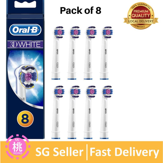 Oral B Genuine 3D White Replacement Toothbrush Heads, Polishes to Remove Stains for Whiter Teeth - Momo Gadgets