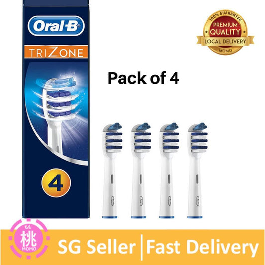 Oral B Genuine Trizone Replacement Toothbrush Heads, Refills for Electric Toothbrush, 3 Bristle Zones for Deep Cleaning - Momo Gadgets