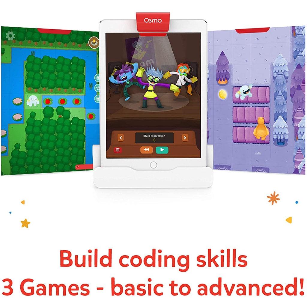 Osmo - Coding Starter Kit for iPad - 3 Educational Learning Games - Ages 5-10+ - STEM Toy (Osmo iPad Base Included) - Momo Gadgets