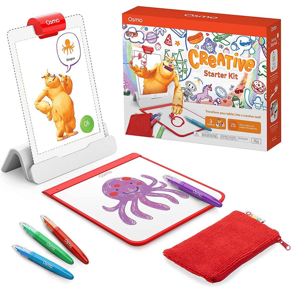 Osmo - Creative Starter Kit for iPad - 3 Educational Learning Games - Ages 5-10 - STEM Toy (Osmo Base Included) - Momo Gadgets