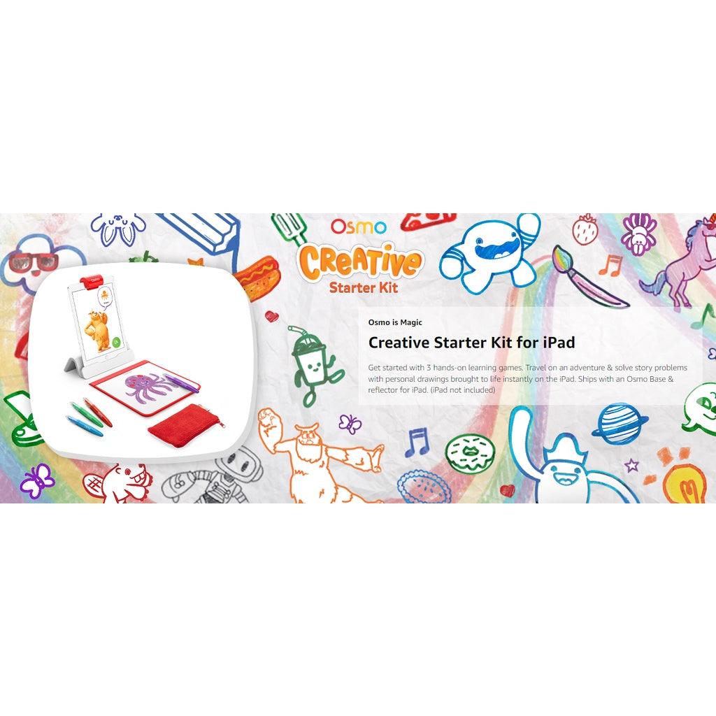 Osmo - Creative Starter Kit for iPad - 3 Educational Learning Games - Ages 5-10 - STEM Toy (Osmo Base Included) - Momo Gadgets