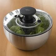 OXOs Salad Spinner Stainless Steel , Clear Black or Clear Green - Double up use bowl as Mixing Bowl - Momo Gadgets