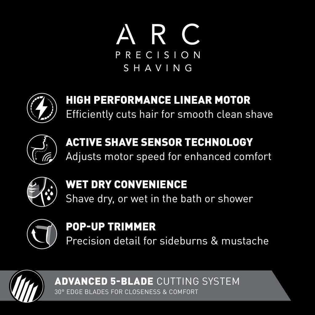 Panasonic Arc5 Electric Razor, Men's 5-Blade Cordless with Shave Sensor Technology and Wet/Dry Convenience - Momo Gadgets