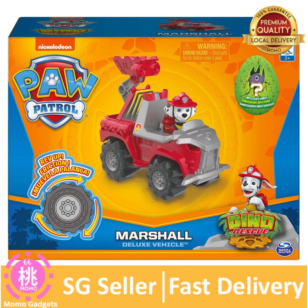 PAW Patrol, Dino Rescue Marshall’s / Chase's Deluxe Rev Up Vehicle with Mystery Dinosaur Figure - Momo Gadgets