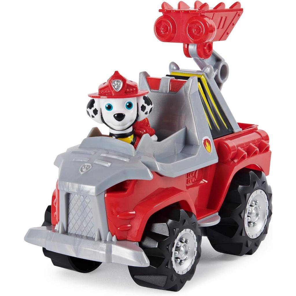 PAW Patrol, Dino Rescue Marshall’s / Chase's Deluxe Rev Up Vehicle with Mystery Dinosaur Figure - Momo Gadgets