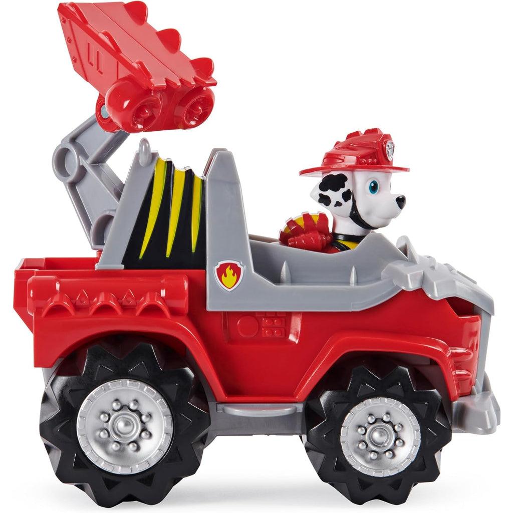 PAW Patrol, Dino Rescue Marshall’s / Chase's Deluxe Rev Up Vehicle with Mystery Dinosaur Figure - Momo Gadgets