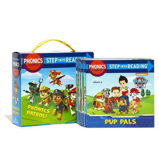 Paw Patrol Phonics Boxed Set Step into reading: 12 books set - Momo Gadgets