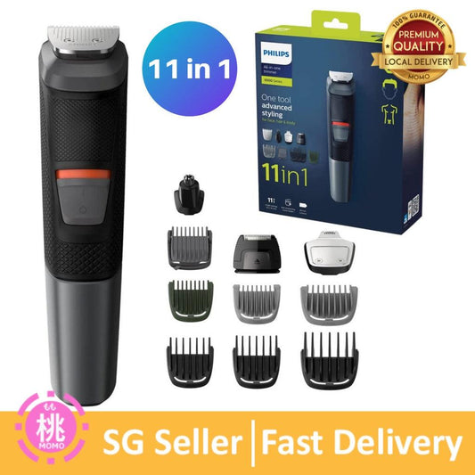 Philips 10 in 1 Trimmer, Series 3000 / 5000 Grooming Kit, Hair Clipper and Body Groomer with Nose Trimmer- MG3747/MG5730 - Momo Gadgets