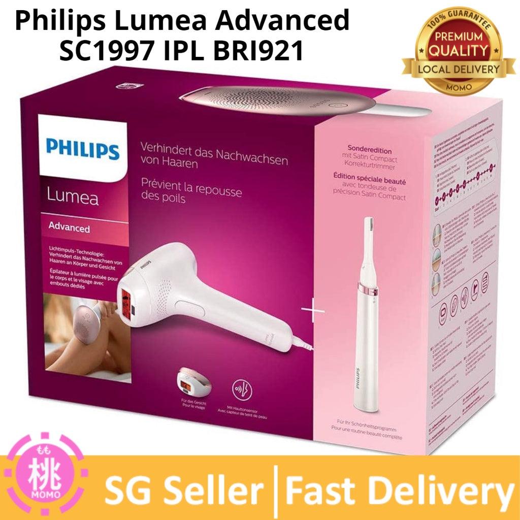 Philips Lumea Advanced SC1997 IPL BRI921/BRI922 Hair Removal Device with 2 Attachments - Momo Gadgets