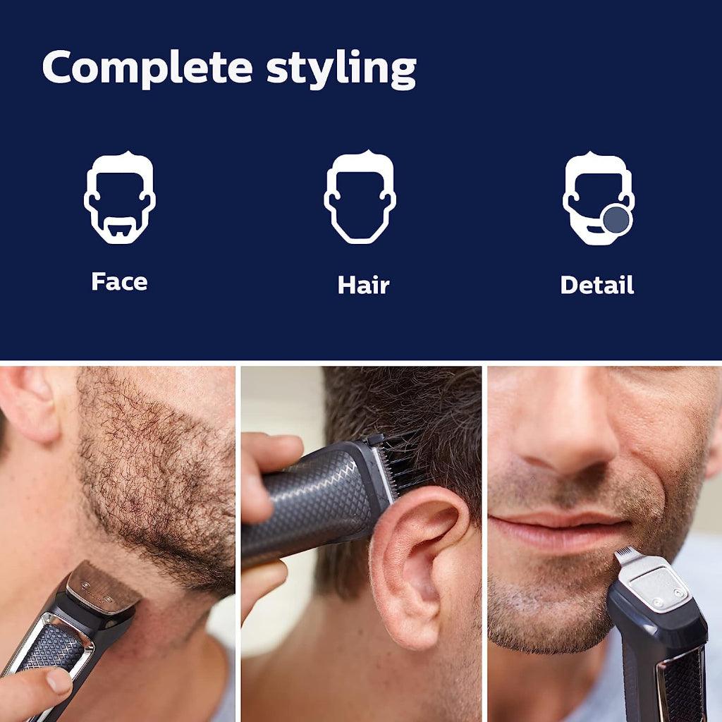 Philips Norelco Multigroomer 13pc Grooming Kit, for Beard, Face, Nose, and Ear Hair Trimmer and Hair Clipper MG3750/60 - Momo Gadgets